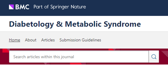 Diabetology & Metabolic SyndromeپW(wng)׈D