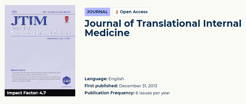 tWȿƇaڿJournal of translational internal medicine